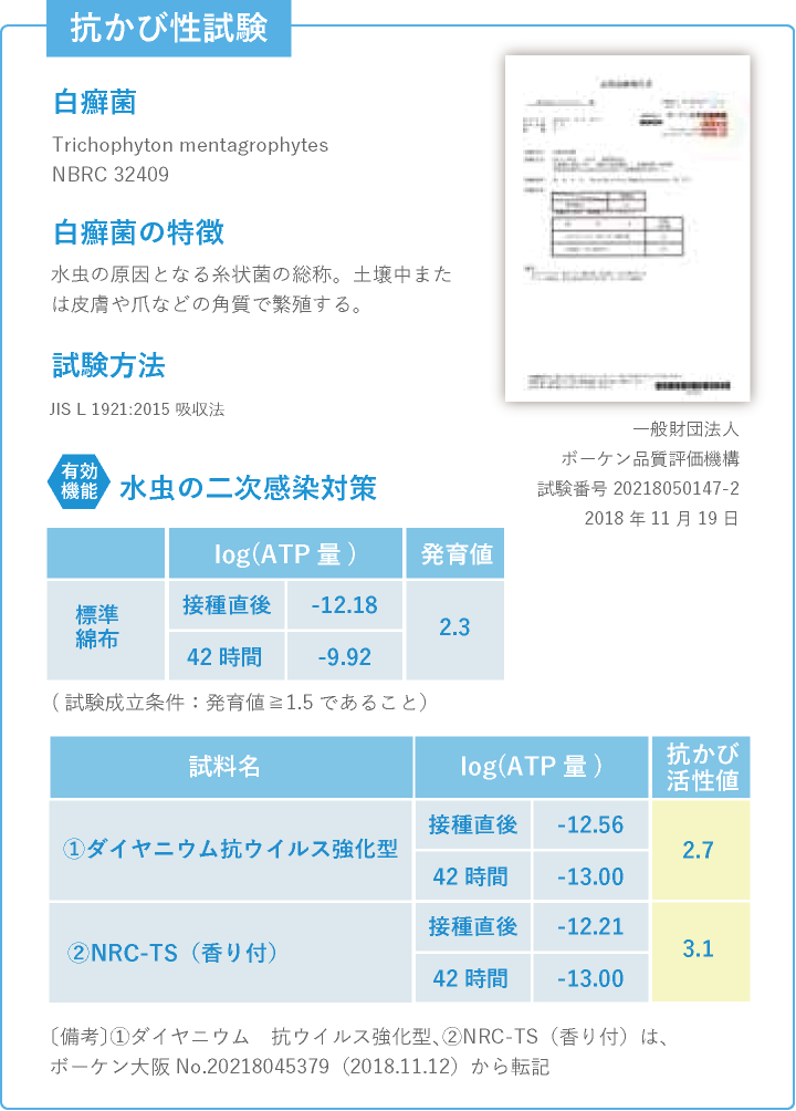 抗カビ性試験